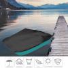 LDIW Pedal Boat Cover Waterproof Heavy Duty Outdoor 3 or 5 Person Paddle Boat Protector up to 112.5""(L) 78""(W) 600D Oxford Waterproof UV Protected Dustproof Boat Cover,Black,286 * 200cm view 3