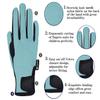ChinFun Kids Horse Riding Gloves Child Summer Gloves Cycling Gloves Perfect for Cycling Riding Running Spring Outdoor Activities Cool Mesh Sky Blue Size XL 12-14 view 2