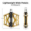 ROCKBROS Mountain Bike Pedals Non-Slip MTB Pedals Durable Lightweight Aluminum Alloy Bicycle Pedals for Mountain Bikes Commuter Bike Leisure Bikes 9/16" view 4