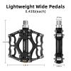 ROCKBROS Mountain Bike Pedals Non-Slip MTB Pedals Durable Lightweight Aluminum Alloy Bicycle Pedals for Mountain Bikes Commuter Bike Leisure Bikes 9/16" view 4