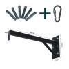 Sandbag Rack Wall-mounted Hanger, Bold Weight-bearing Fitness Equipment Hanging Bracket, Abdominal Muscle Training Home Indoor Equipment (Color : Black, Size : 60x30x15cm) view 4