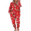 Ekouaer Christmas Pajamas for Women Long Sleeve Holiday fall Pj Set Soft 2 Piece Loungewear Sleepwear with Jogger Pants Christmas Print,M view 1