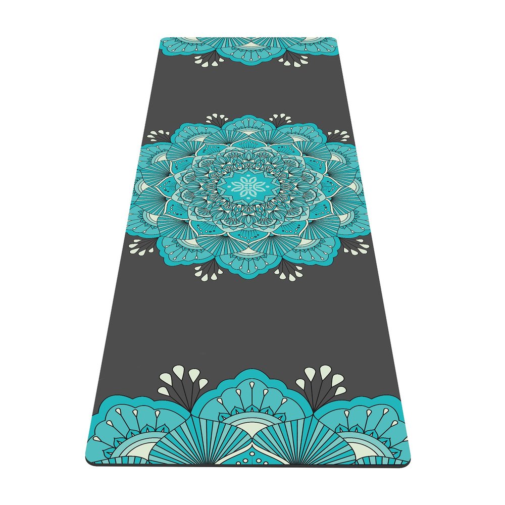 nuveti Yoga Mat Print Extra Thick TPE Non Slip Fitness Exercise Mat with Carrying Bag, 72"x24" Extra Thick 6MM Exercise & Workout Mat for Yoga, Pilates Fitness and Floor Exercises
