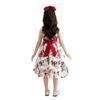 AIMJCHLD Big Girls Ruffle A-Line Rustic Flower Dress Tea Length Party Wedding Pageant Sundress Bridesmaid Formal Fancy Graduation Ball Gowns Dresses Size 7 8 Years (Burgundy 140) view 3