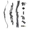 64 Inch ILF Takedown Recurve Bow 30-60Lbs Metal Bow Riser American Hunting Longbow Athletic Competition Bow Right Hand for Hunting Target Shooting (Black, 30 Lbs) view 1