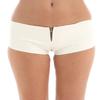 Kaerm Women Shiny Patent Leather Hot Pants Bottom Rave Dance Performance Booty Shorts Dancewear White Large view 2