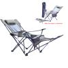 phsmoo Camping Lounge Chair Folding Camping Chair with Footrest Portable Reclining Camping Chair Headrest Storage Bag Mesh Reclining Chair with Backpack view 3