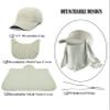 ELLEWIN Outdoor Sun Hat for Men Women UPF 50+ Fishing UV Hat with Neck Flap Face Cover for Sun Protection view 3