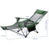 phsmoo Camping Lounge Chair Folding Camping Chair with Footrest Portable Reclining Camping Chair Headrest Storage Bag Mesh Reclining Chair with Backpack view 3