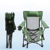 phsmoo Camping Lounge Chair Folding Camping Chair with Footrest Portable Reclining Camping Chair Headrest Storage Bag Mesh Reclining Chair with Backpack view 4