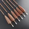 ZSHJGJR 31" Archery Carbon Arrows Spine 340 400 500 600 Hunting Arrows with Removable Tips Natural Feather Targeting Arrows for Compound & Recurve & Traditional Bow 6/12pcs (12, Brown, Spine 400) view 2