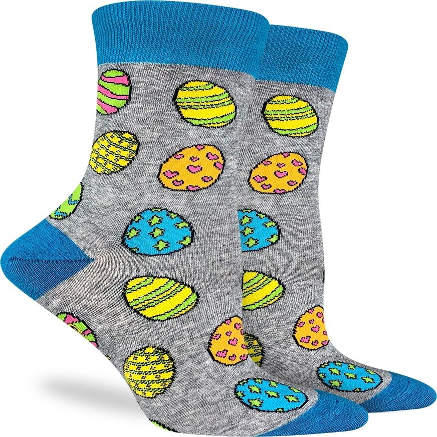 Good Luck Sock Women's Easter Eggs Socks, Adult, Shoe Size 5-9