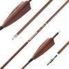 ZSHJGJR 31" Archery Carbon Arrows Spine 340 400 500 600 Hunting Arrows with Removable Tips Natural Feather Targeting Arrows for Compound & Recurve & Traditional Bow 6/12pcs (12, Brown, Spine 500) view 2