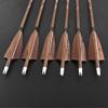 ZSHJGJR 31" Archery Carbon Arrows Spine 340 400 500 600 Hunting Arrows with Removable Tips Natural Feather Targeting Arrows for Compound & Recurve & Traditional Bow 6/12pcs (6, Brown, Spine 500) view 3