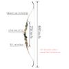 64 Inch ILF Takedown Recurve Bow 30-60Lbs Metal Bow Riser American Hunting Longbow Athletic Competition Bow Right Hand for Hunting Target Shooting(Earth, 55 Lbs) view 3