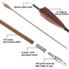 ZSHJGJR 31" Archery Carbon Arrows Spine 340 400 500 600 Hunting Arrows with Removable Tips Natural Feather Targeting Arrows for Compound & Recurve & Traditional Bow 6/12pcs (6, Brown, Spine 340) view 4