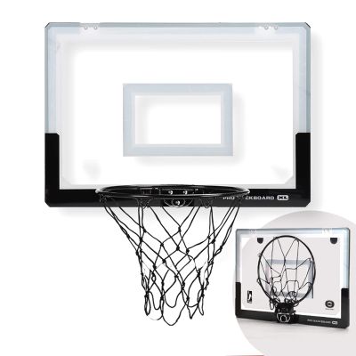 Basketball Rim Indoor Folding Basketball Hoop, Children's Adult Basketball Board with Goal, Can Be Installed On Round Rods and Poles (Color : Package 2, Size : 45.5x30.5cm)