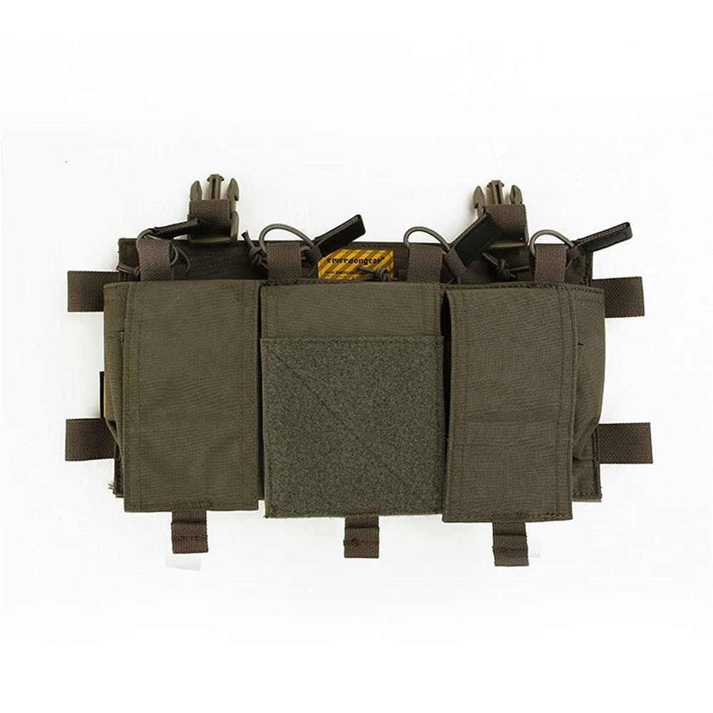 Emersongear MF Style Quad 5.56 Compatible Mag Placard,Magazine Pouch Accessories Attach to The Tactical Vest Ranger Green