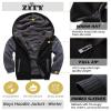 ZITY Boys Zip Up Hoodie Fleece Jacket Kids Sherpa Lined Sweatshirts Outerwear Warm Winter Coat Dark Black Grey 6-7 Years Old view 3