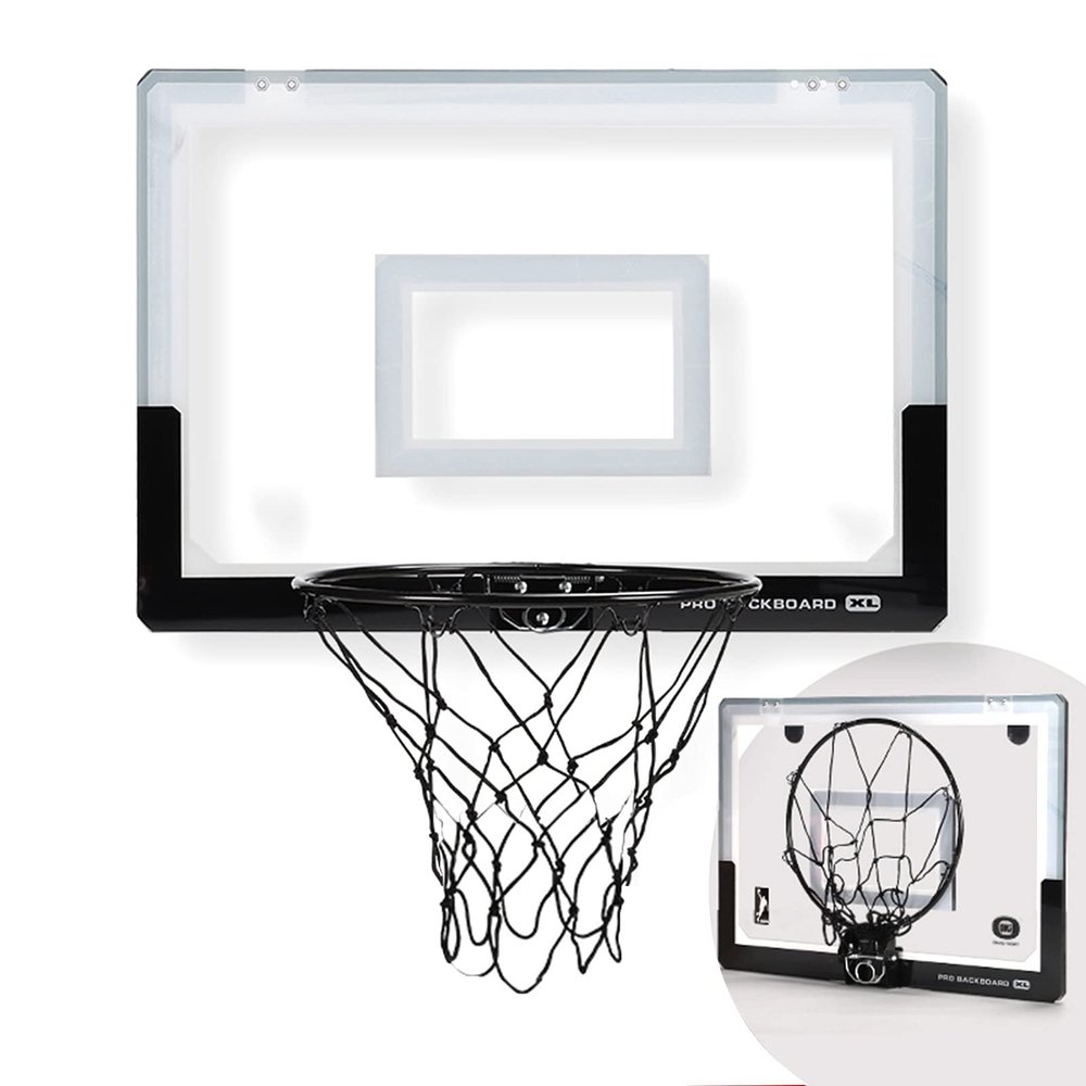 Basketball Rim Indoor Folding Basketball Hoop, Children's Adult Basketball Board with Goal, Can Be Installed On Round Rods and Poles (Color : Package 2, Size : 59x40.5cm)