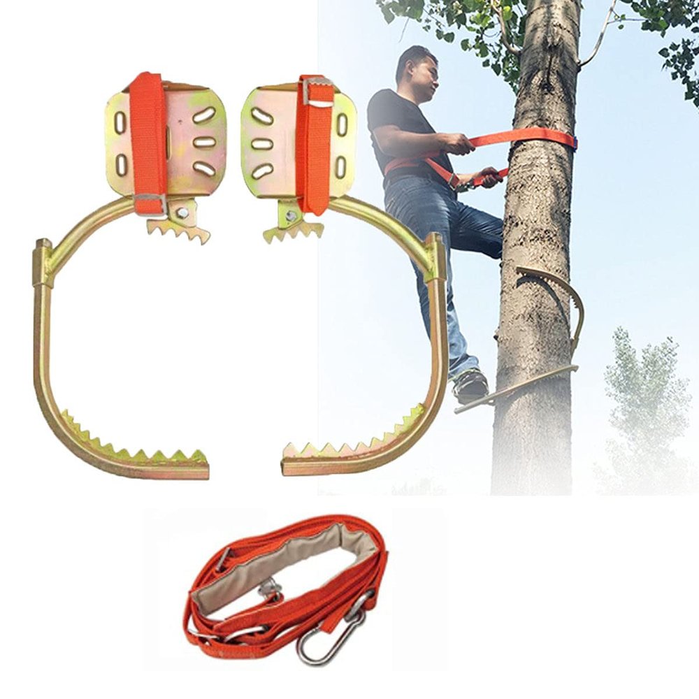 WZFANJIJ Tree Climbing Spike, Tree Climbing Equipment Set, Non-Slip Thicken Spikes Hooks, for Hunting Observation, Easy to Use,550Model