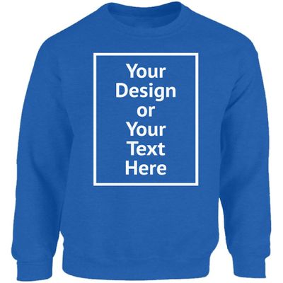 Vizor Personalized Sweatshirt for Men and Women- Custom Your Design Photo Picture Text DIY Gifts XL Blue