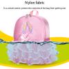 Yitengteng Princess Ballerina Backpack Dance Bag for Toddler Girls Nylon Backpack (Pink dance shoes) view 2
