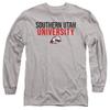 Southern Utah University Official Stacked Unisex Adult Long-Sleeve T Shirt,Athletic Heather, 3X-Large view 1