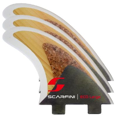 Scarfini  Equilibrium ECO Thruster (3 Fins Set)  Dual Tab, Large Size, Premium Handmade Surfboard Fins