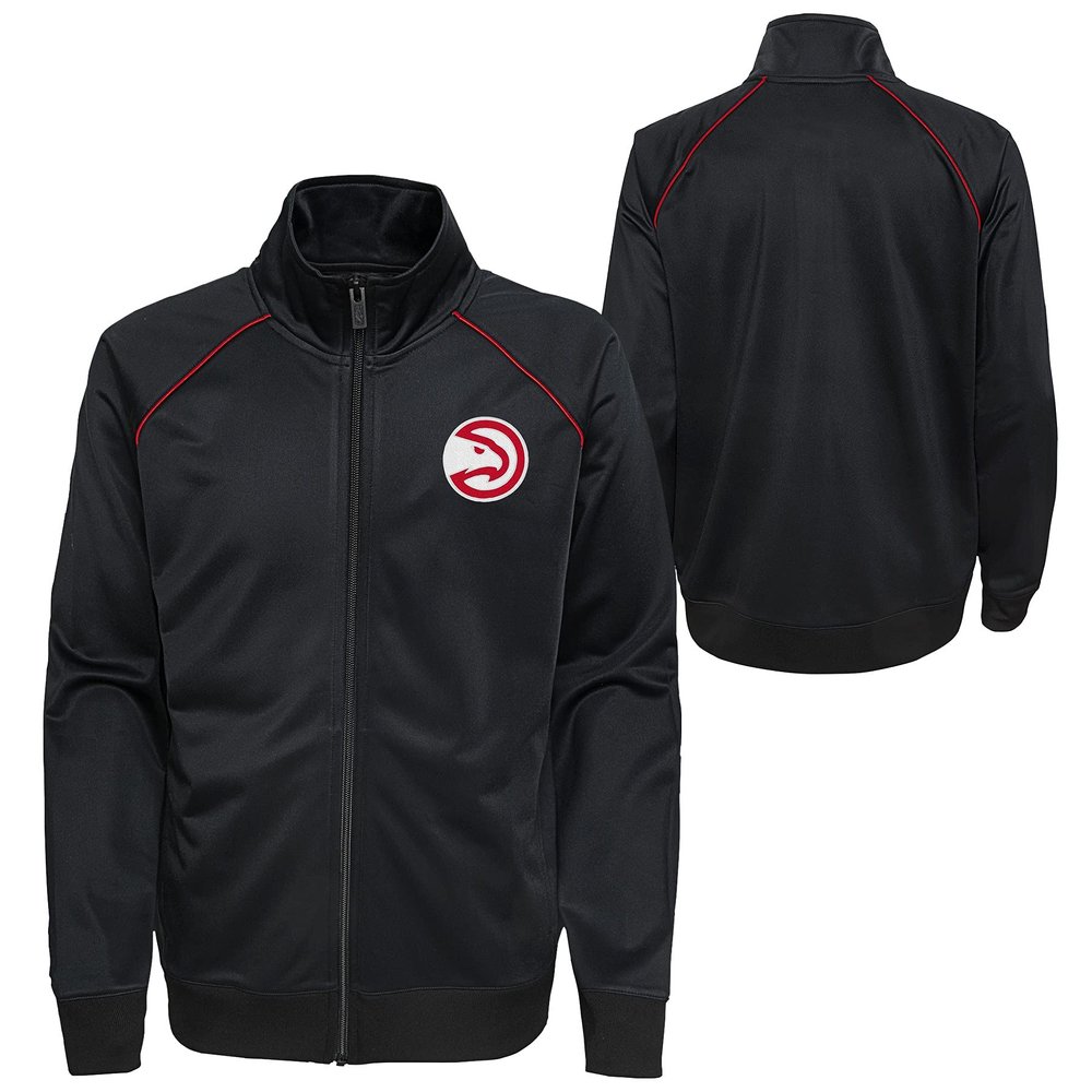 Outerstuff NBA Boys Youth (8-20) The Sauce Full Zip Track Jacket, Atlanta Hawks, Small (8)