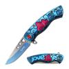 Snake Eye Tactical 7" Cupid Heart Ladies Valentines day Pocket Knife with LOVE Pocket Clip Included (Blue) view 1