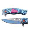 Snake Eye Tactical 7" Cupid Heart Ladies Valentines day Pocket Knife with LOVE Pocket Clip Included (Blue) view 3