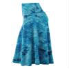 LLWB2345 Women's Tie Dye Lightweight Flare Midi Pull On Closure Skirt S Teal view 2