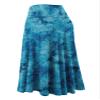 LLWB2345 Women's Tie Dye Lightweight Flare Midi Pull On Closure Skirt S Teal view 3