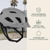 Retrospec Lennon Bike Helmet with LED Safety Light Adjustable Dial & Removable Visor - Adjustable Bicycle Helmet for Adult Men & Women - Matte Stone One Size view 2