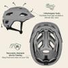 Retrospec Lennon Bike Helmet with LED Safety Light Adjustable Dial & Removable Visor - Adjustable Bicycle Helmet for Adult Men & Women - Matte Stone One Size view 3