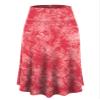 LLWB2345 Women's Tie Dye Lightweight Flare Midi Pull On Closure Skirt XXL Coral view 1