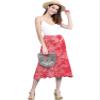 LLWB2345 Women's Tie Dye Lightweight Flare Midi Pull On Closure Skirt XXL Coral view 2