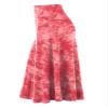 LLWB2345 Women's Tie Dye Lightweight Flare Midi Pull On Closure Skirt XXL Coral view 3