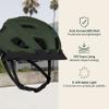 Retrospec Lennon Bike Helmet with LED Safety Light Adjustable Dial & Removable Visor - Adjustable Bicycle Helmet for Adult Men & Women view 2