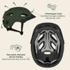 Retrospec Lennon Bike Helmet with LED Safety Light Adjustable Dial & Removable Visor - Adjustable Bicycle Helmet for Adult Men & Women view 3