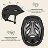 Retrospec Lennon Adult Bike Helmet with LED Safety Light Adjustable Dial & Removable Visor - Adjustable Bicycle Cycling Helmet for Men & Women view 3