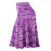 LLWB2345 Women's Tie Dye Lightweight Flare Midi Pull On Closure Skirt XXXL Purple view 3