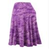 LLWB2345 Women's Tie Dye Lightweight Flare Midi Pull On Closure Skirt XXXL Purple view 4