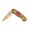 Snake Eye Tactical 7" Cupid Heart Ladies Valentines day Pocket Knife with LOVE Pocket Clip Included (Gold) view 2