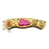 Snake Eye Tactical 7" Cupid Heart Ladies Valentines day Pocket Knife with LOVE Pocket Clip Included (Gold) view 4