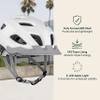Retrospec Lennon Bike Helmet with LED Safety Light Adjustable Dial & Removable Visor, Adult view 2
