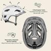 Retrospec Lennon Bike Helmet with LED Safety Light Adjustable Dial & Removable Visor, Adult view 3