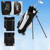 ACXZ Golf Stand Bag with Shoulder Strap, Golf Carrying Bag for Men and Women, Nylon/Extra Storage Pocket, Black/White (6.3lbs) view 4