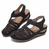 oiangi Sandals Shoes for Women,Fashion Ankle Strap Casual Outdoor Hollow Wedge Shoes Sandals Black view 2